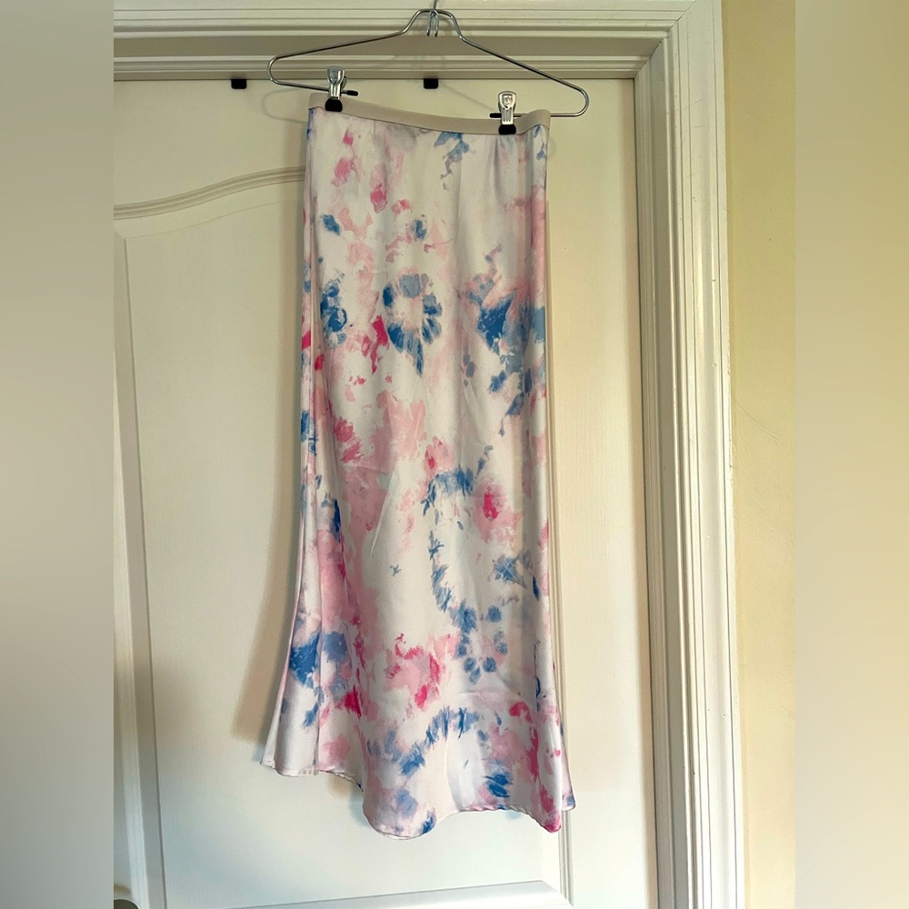 Silk tye dye skirt